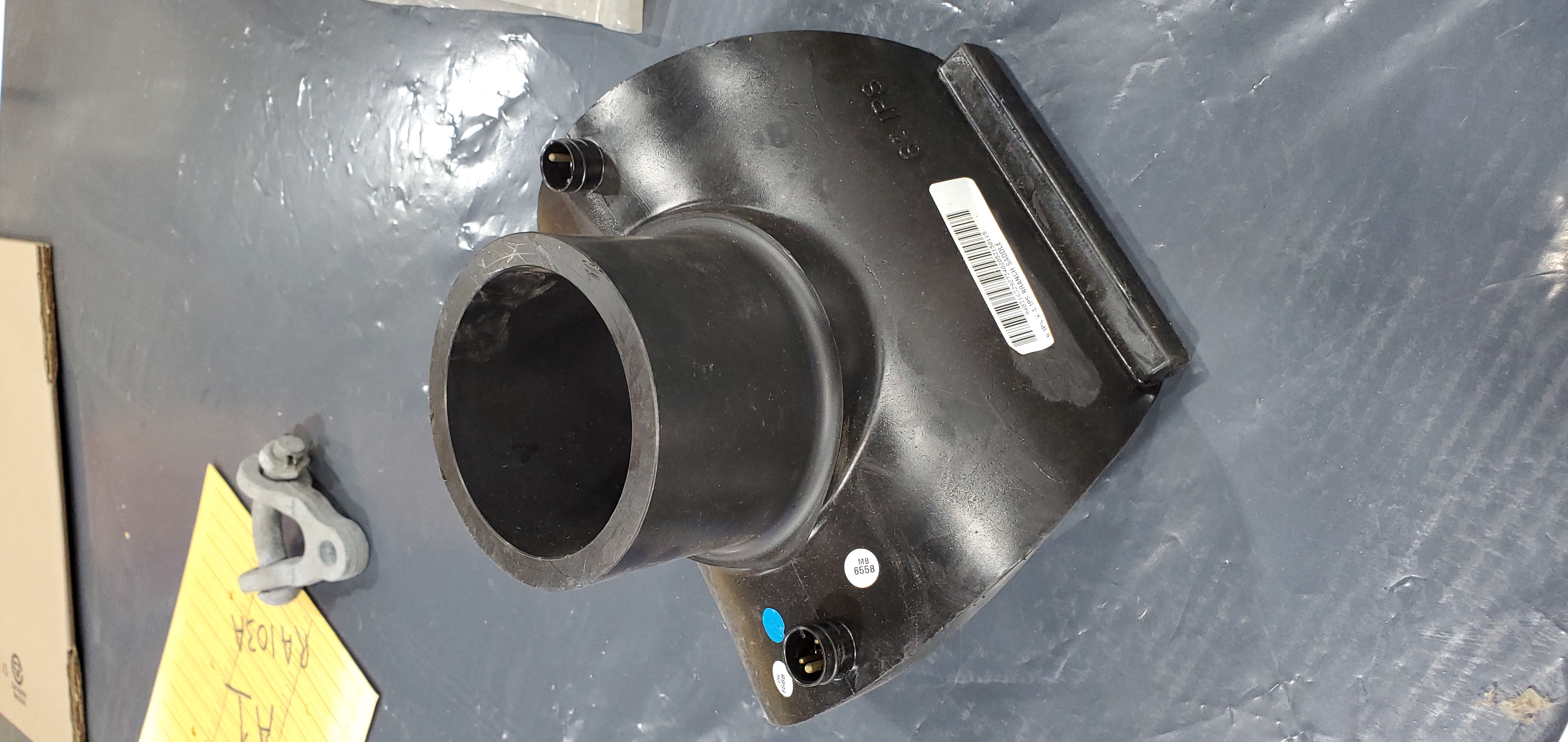 SADDLE, BR HDPE 6INx4IN IPS EFxBTFS